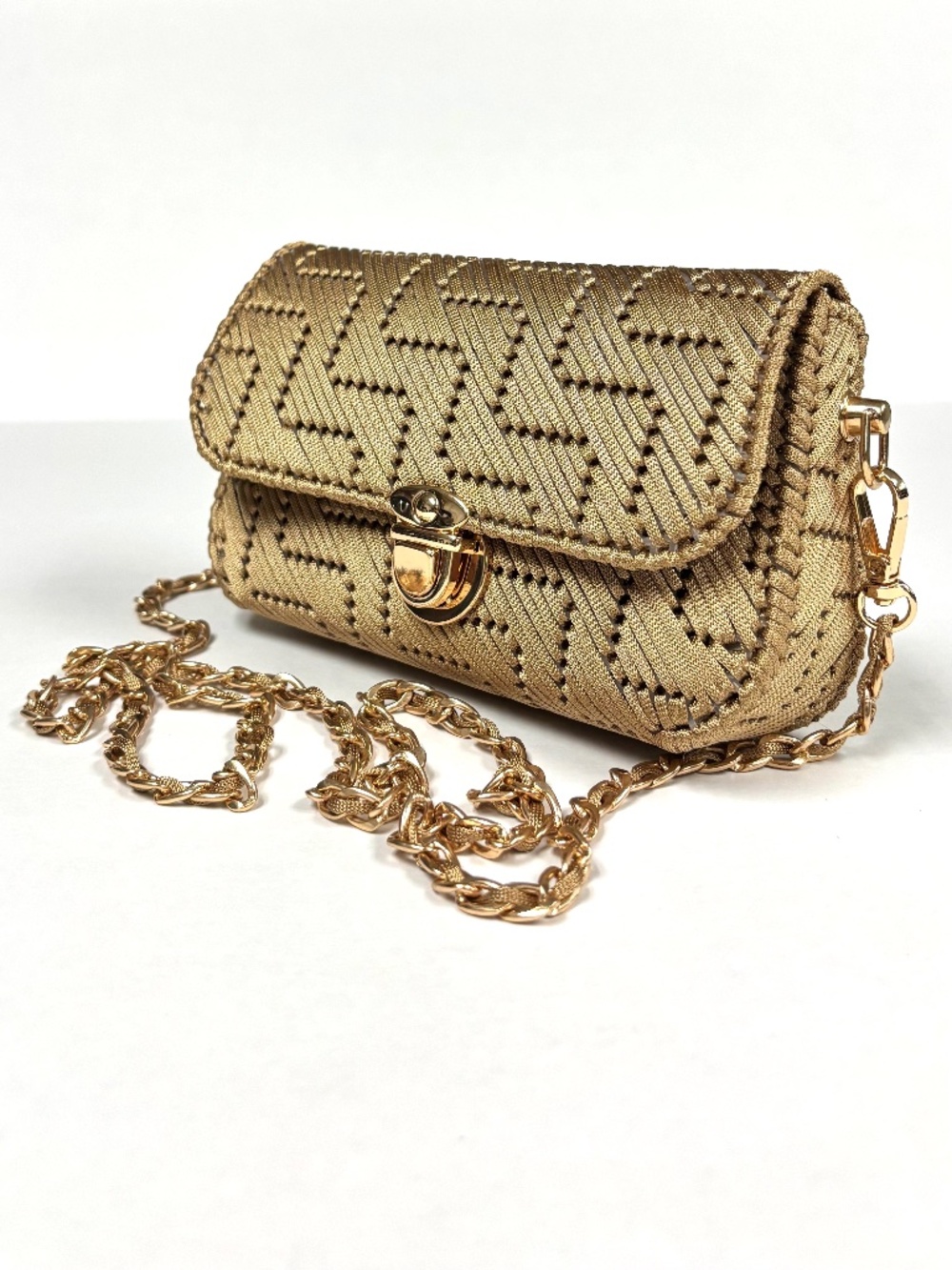 New Hand Woven Small Gold Purse/Bag